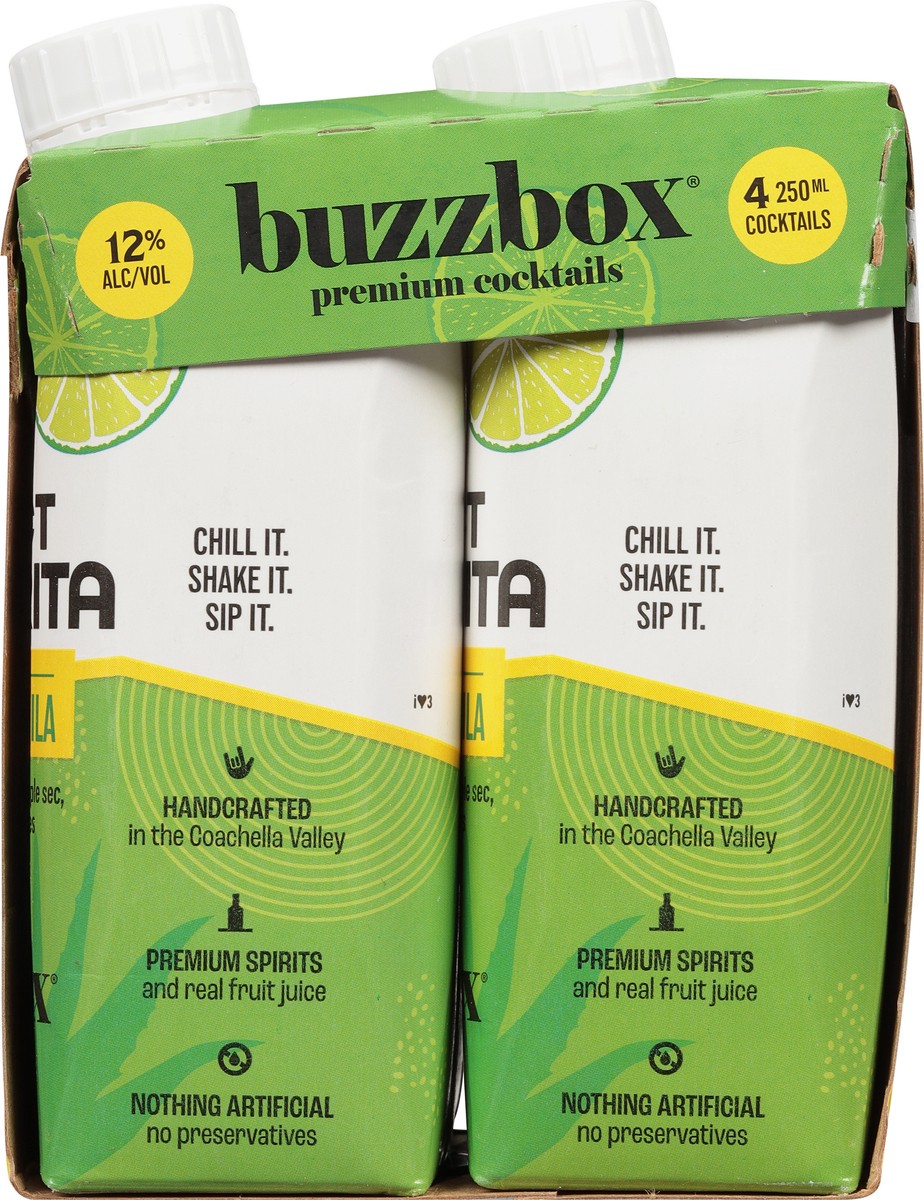 slide 7 of 9, Buzzbox Premium Perfect Margarita Cocktails Carton 4 - 250 ml Cartons, 4 ct; 250 ml