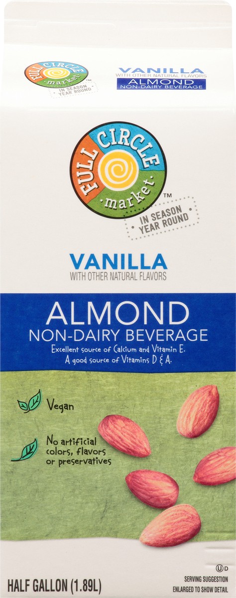 slide 12 of 14, Full Circle Market Full Circle Vanilla Almond Milk, 64 oz