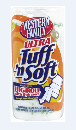 slide 1 of 1, Western Family Tuff N Soft Big Roll Towels, 1 ct