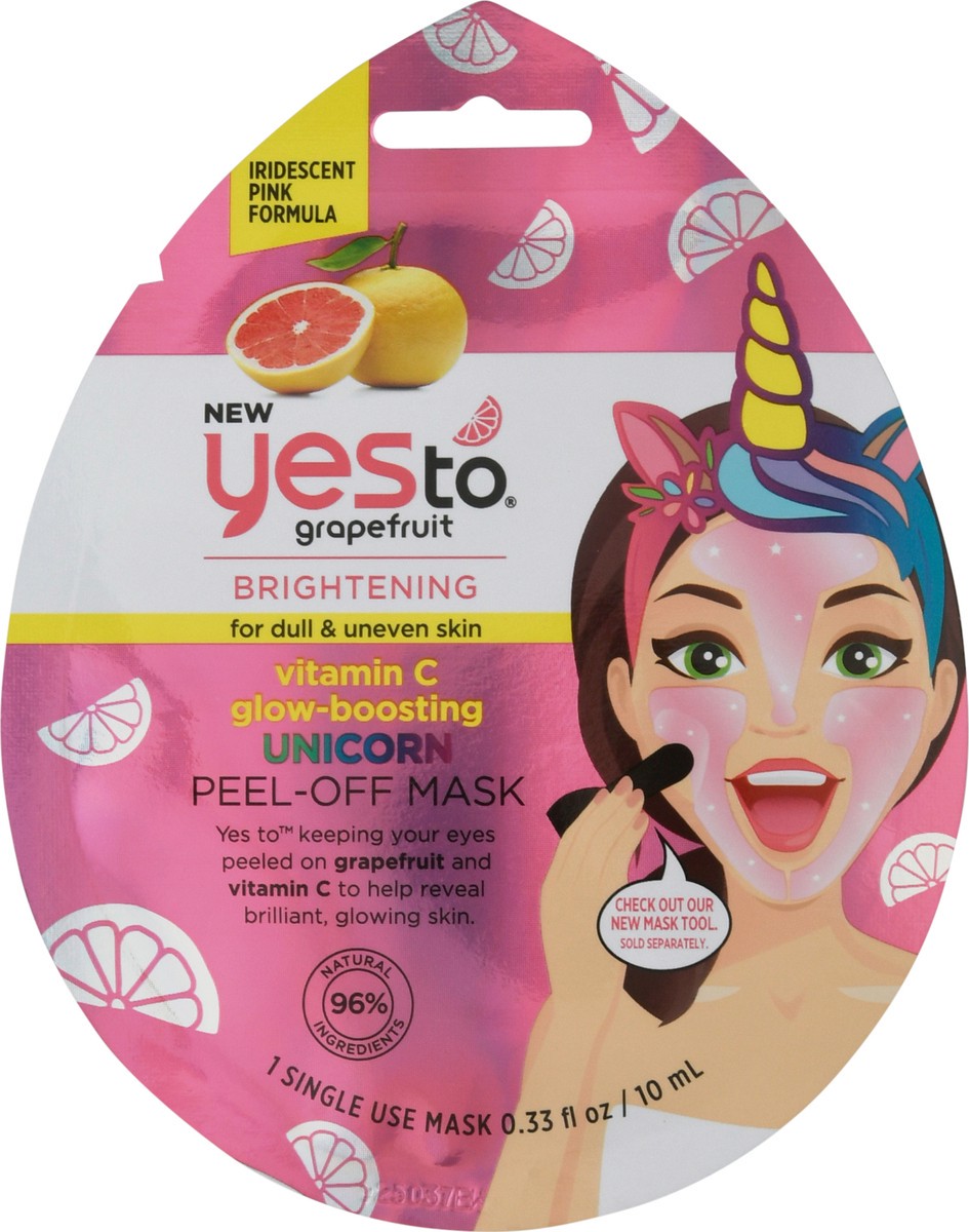 slide 6 of 9, Yes to Vitamin C Glow Boosting Unicorn Peel Off Mask, 0.33 fl oz