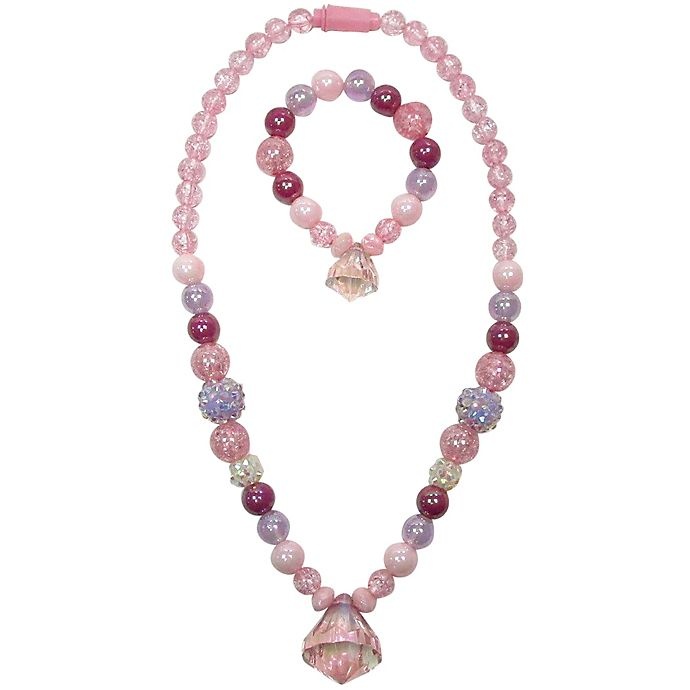 slide 1 of 1, On The Verge Diamond Necklace and Bracelet Set - Pink/Lavender, 2 ct