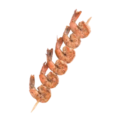 Hy-Vee 100% Natural Cooked Shrimp Skewers 2 Oz. Ea. (26-30 Ct.)