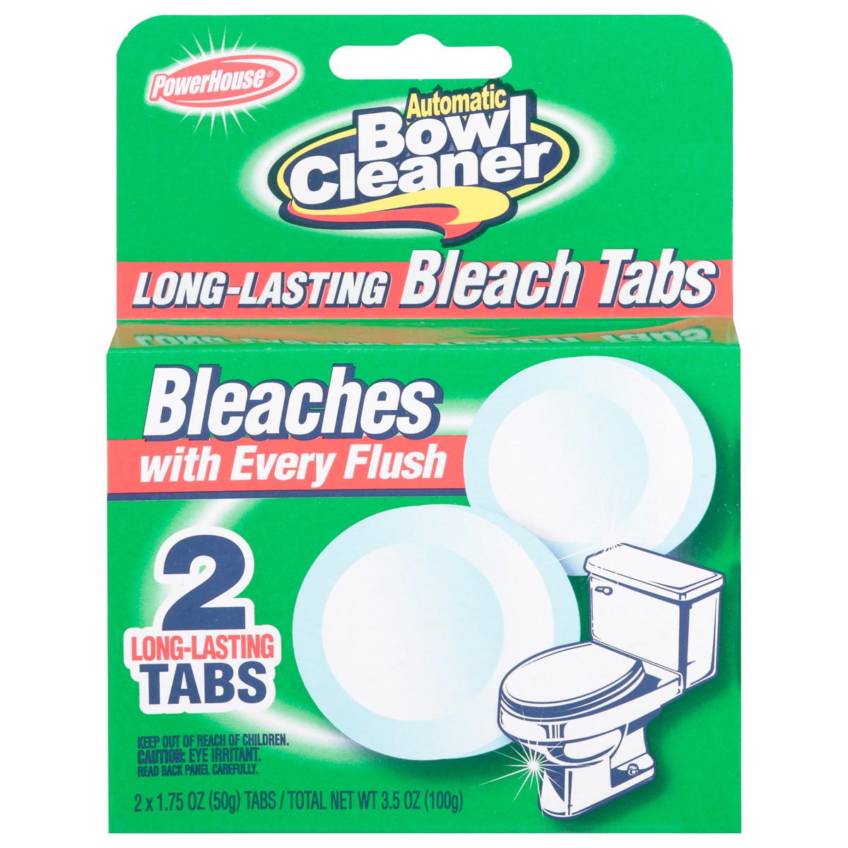 slide 1 of 11, PowerHouse Automatic Bowl Cleaner Long-Lasting Bleach Tabs 2 ea, 2 ct