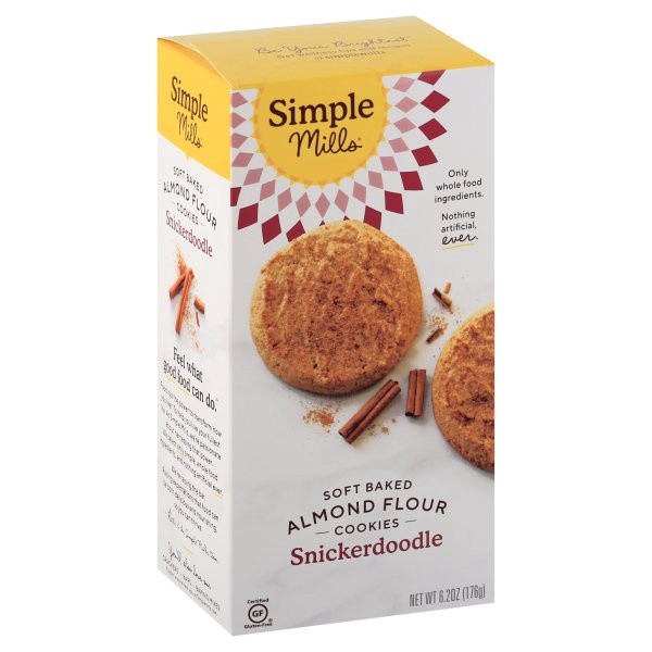 slide 1 of 8, Simple Mills Cookies Soft Baked Snickerdoodle, 1 ct