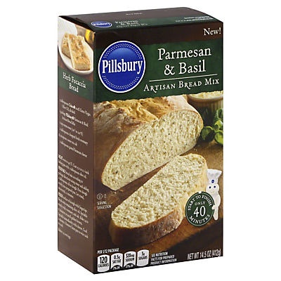 slide 1 of 1, Pillsbury Parmesan and Basil Artisan Bread Mix, 14.5 oz