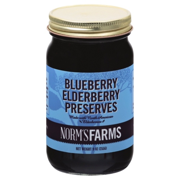 slide 1 of 1, Norm's Farms Blueberry Elderberry Preserves, 9 oz