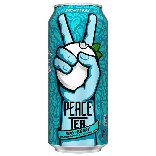 slide 1 of 1, Peace Tea Sno-Berry, Iced Tea with Natural Berry Flavors, 16 fl oz Can, 16 fl oz