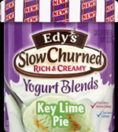slide 1 of 1, Edy's Slow Churned Yogurt Blends Key Lime Pie, 48 oz