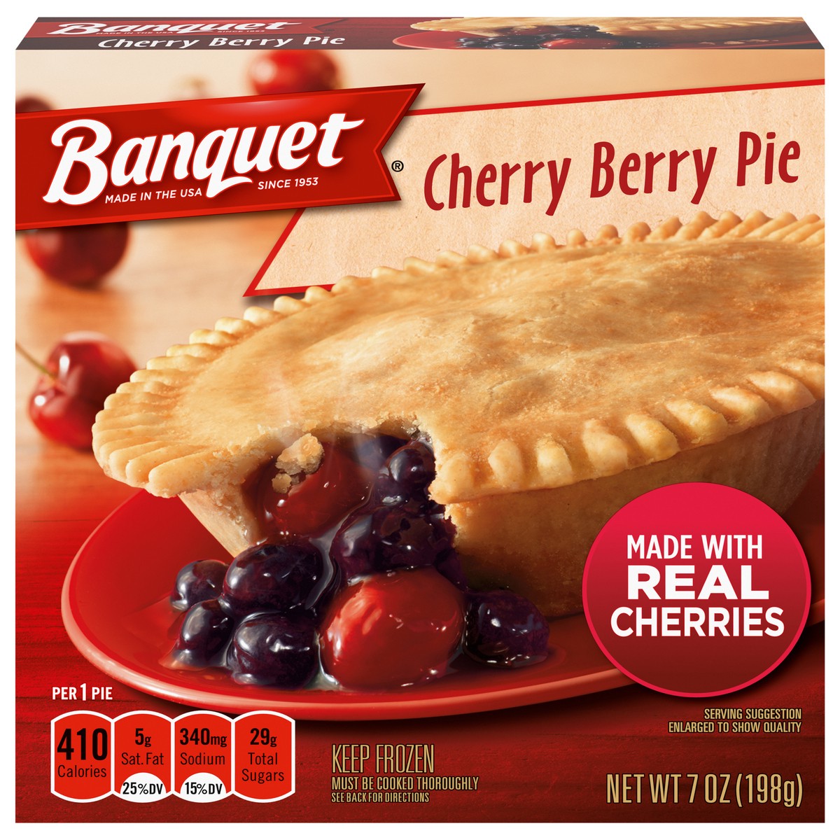 slide 1 of 5, Banquet Cherry Pie, 7 oz