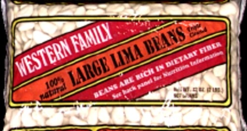 slide 1 of 1, Western Family Large Lima Beans, 32 oz