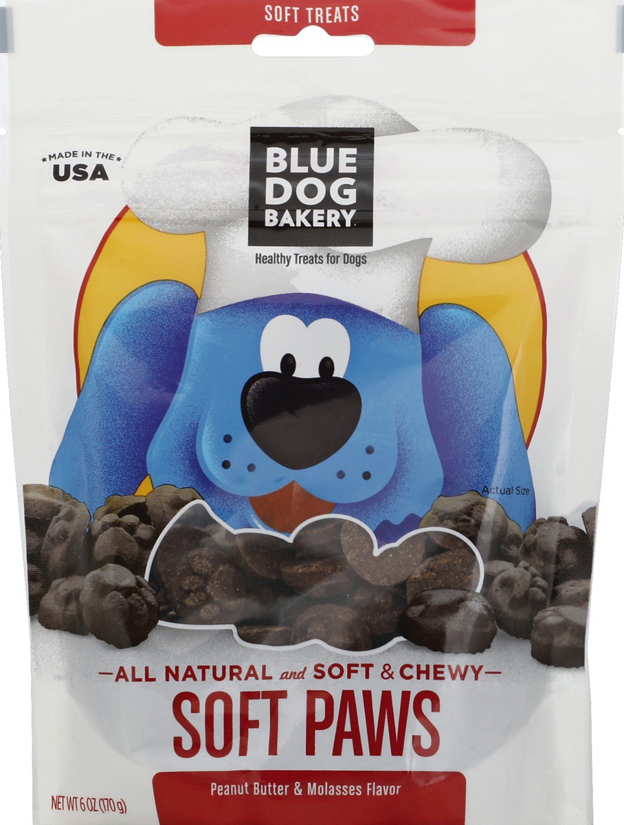 slide 2 of 2, Blue Dog Bakery Healthy Treats for Dogs Soft Paws Peanut Butter & Molasses, 6 oz