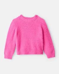 Carter's Toddler Girl Brushed Sweater - Pink Fuchsia 5T