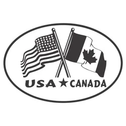Penrod/Hiawatha Euro Sticker USA-Canada