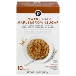 Publix Instant Lower Sugar Maple & Brown Sugar Oatmeal
