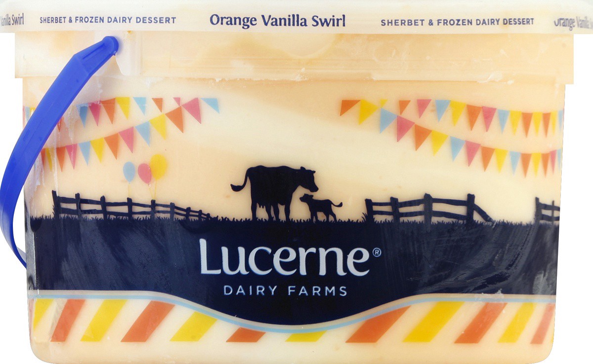 slide 2 of 3, Lucerne Dairy Farms Orange Worange Vanilla Swirl Reduced Fat, 1 gal