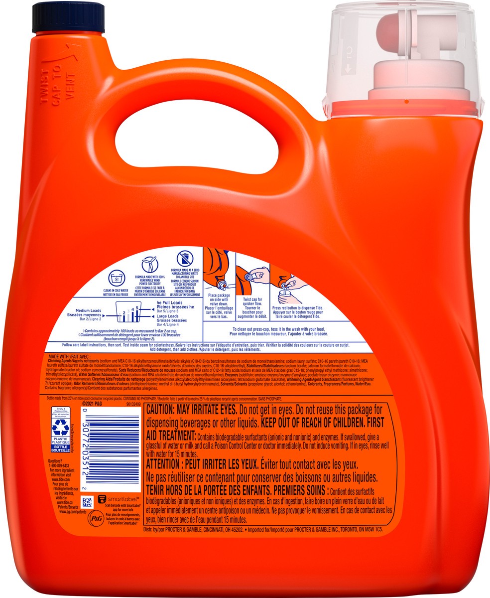 slide 4 of 7, Tide Ultra OXI with Odor Eliminators Liquid Laundry Detergent, 154 oz., 154 fl oz