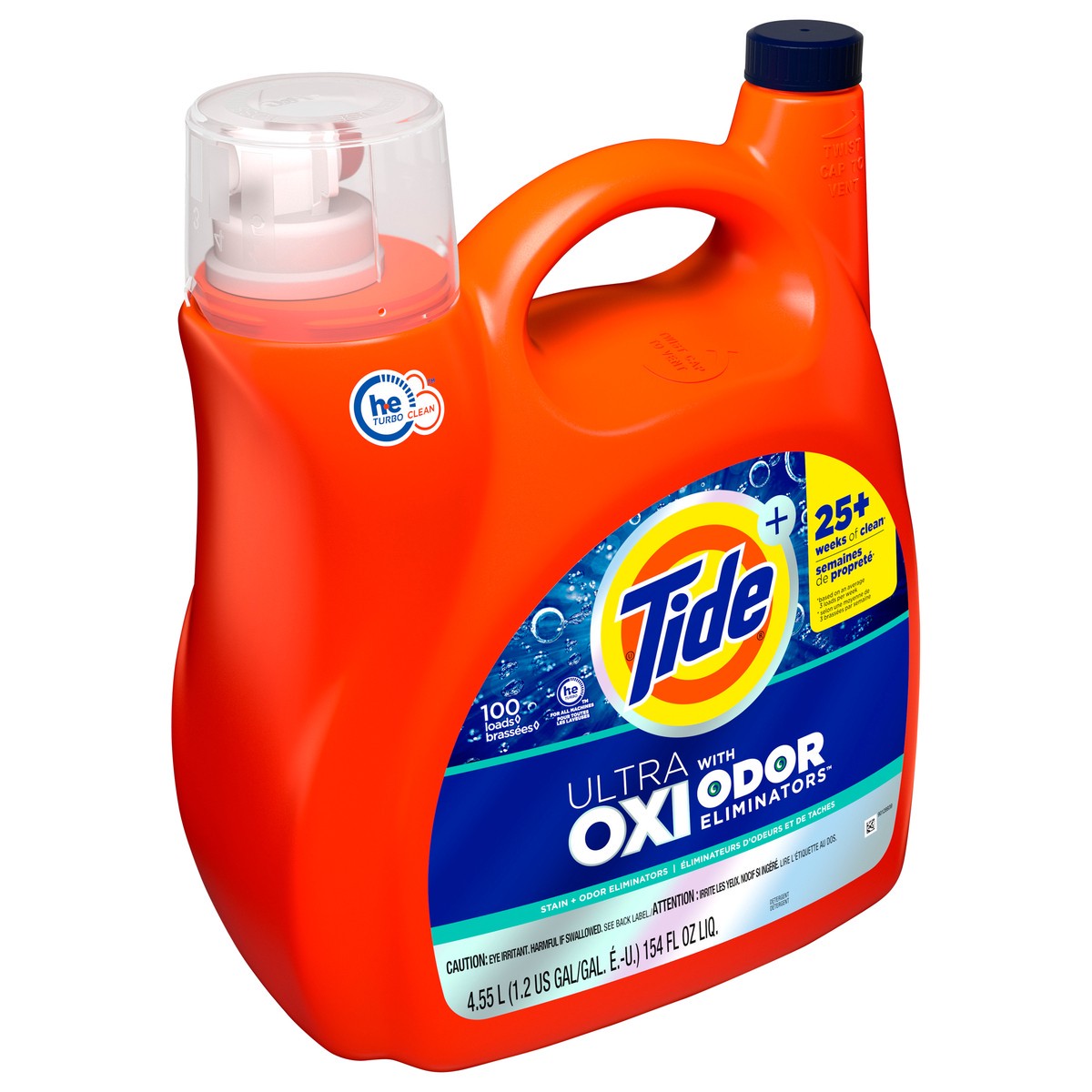 slide 5 of 7, Tide Ultra OXI with Odor Eliminators Liquid Laundry Detergent, 154 oz., 154 fl oz