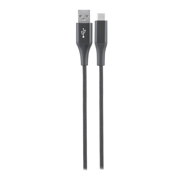 slide 3 of 3, Ativa Braided Usb Type-C Charge And Sync Cable, 6', Black, 47235, 1 ct