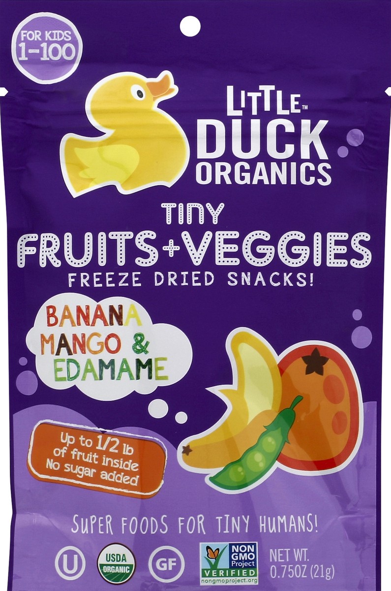 slide 1 of 3, Little Duck Organics Freeze Dried Snacks 0.75 oz, 0.75 oz