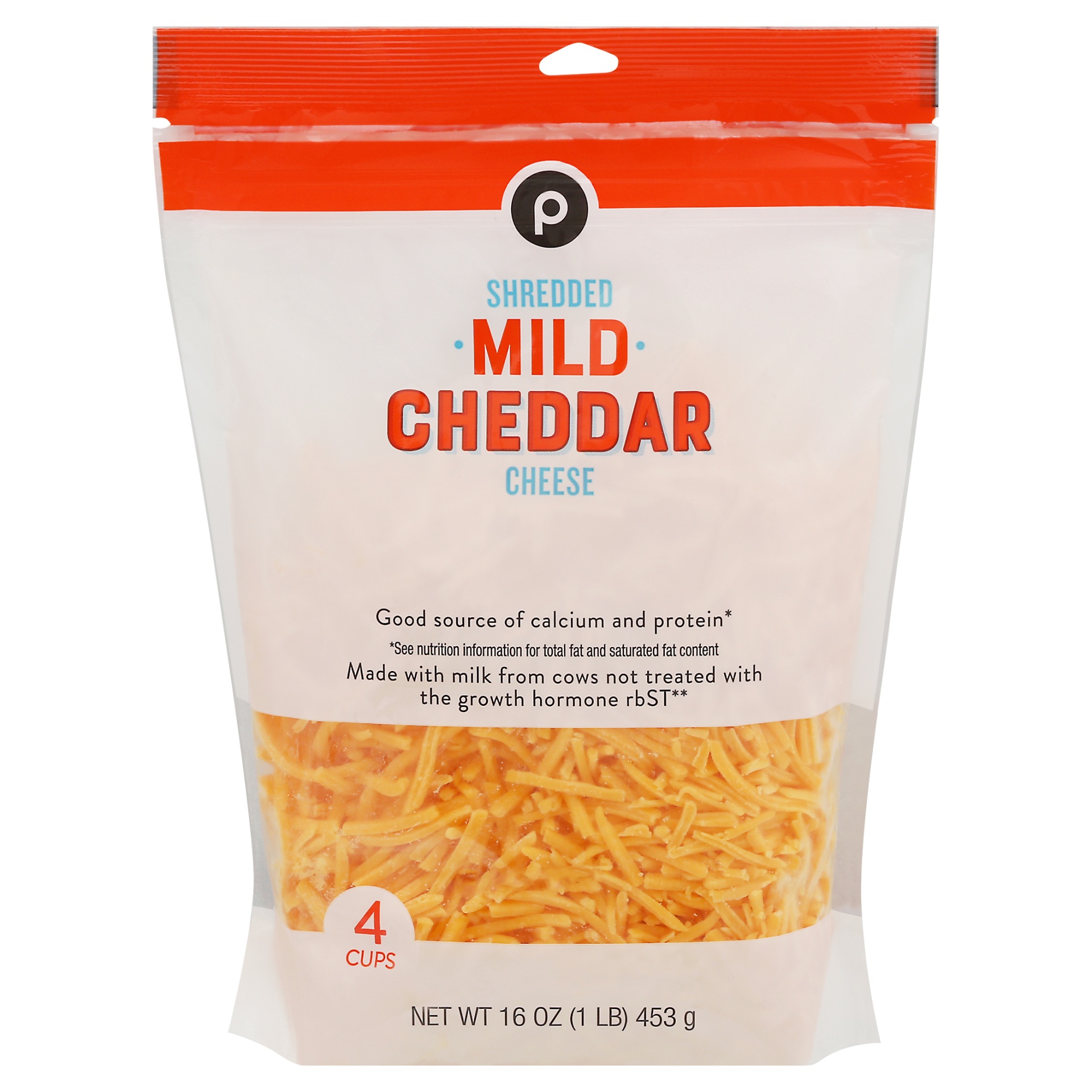 slide 1 of 1, Publix Mild Cheddar Shredded Cheese, 16 oz