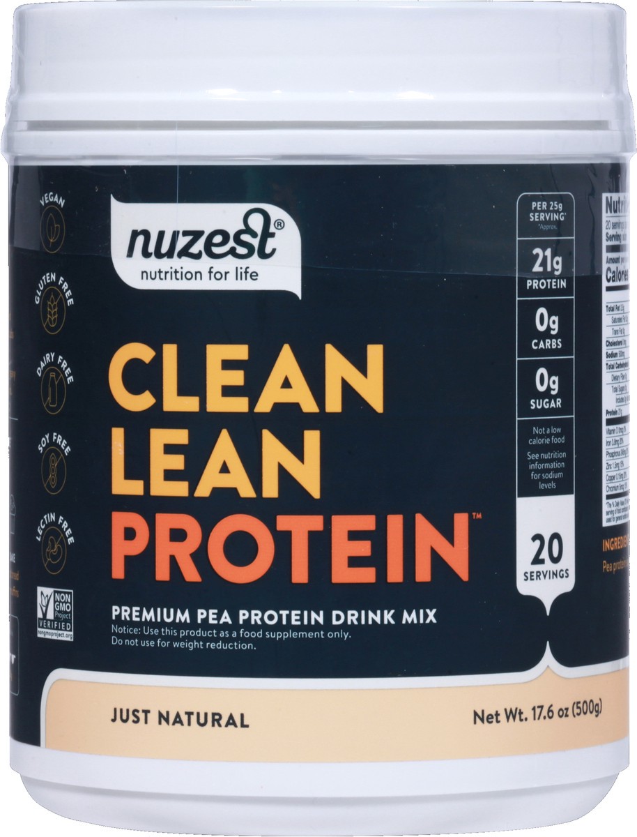 slide 4 of 14, Nuzest Clean Lean Protein Premium Pea Protein Drink Mix 17.6 oz, 17.6 oz