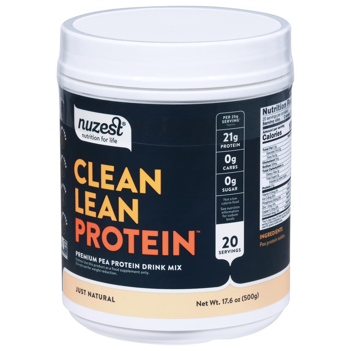 slide 6 of 14, Nuzest Clean Lean Protein Premium Pea Protein Drink Mix 17.6 oz, 17.6 oz