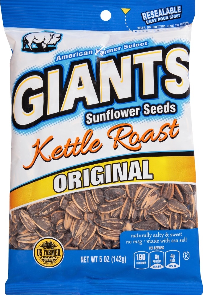 slide 1 of 1, GIANTS Kettle Roast Sunflower Seeds, 5 oz