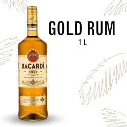 Bacardí Bacardi Gold Rum, Gluten Free 40% 100Cl/1L