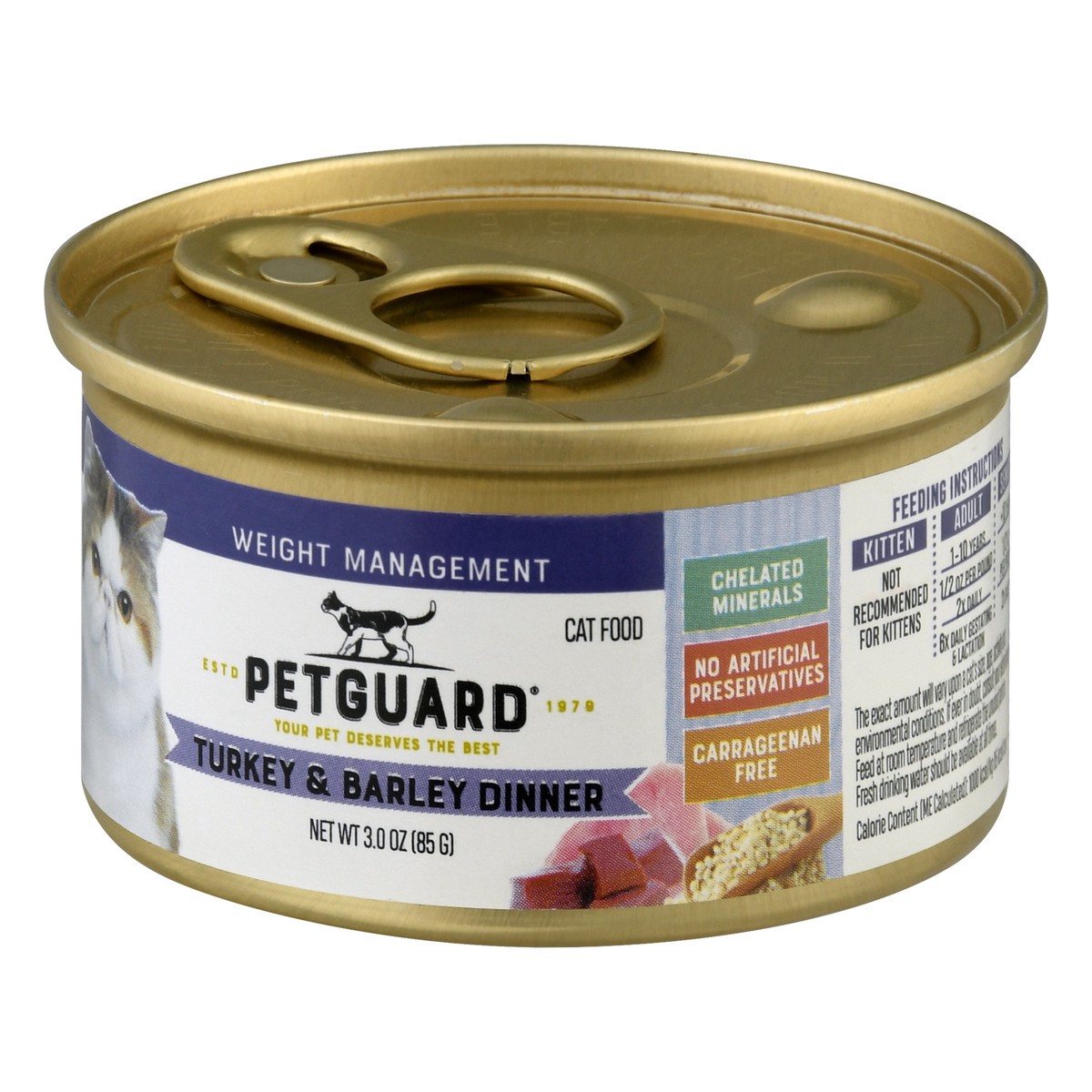 slide 3 of 9, PetGuard Canned Cat Food Turkey & Barley, 3 oz