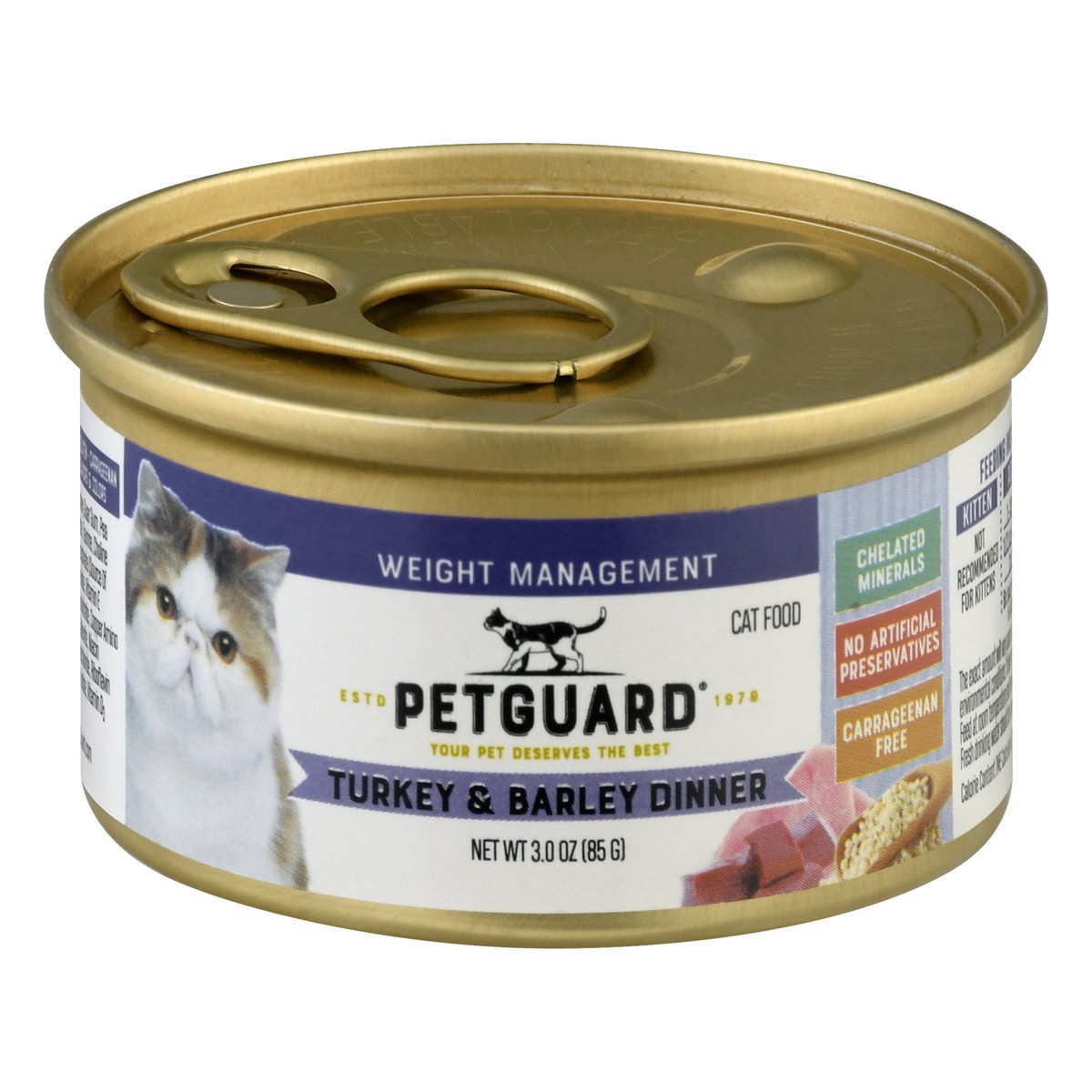 slide 1 of 9, PetGuard Canned Cat Food Turkey & Barley, 3 oz