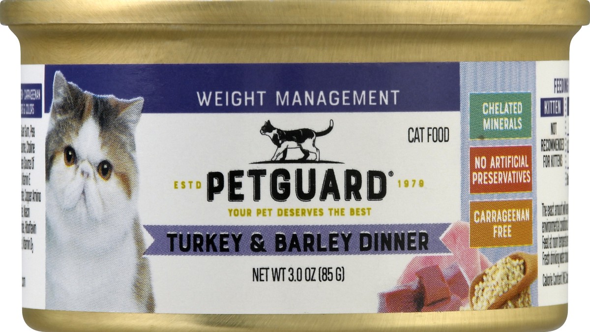 slide 8 of 9, PetGuard Canned Cat Food Turkey & Barley, 3 oz