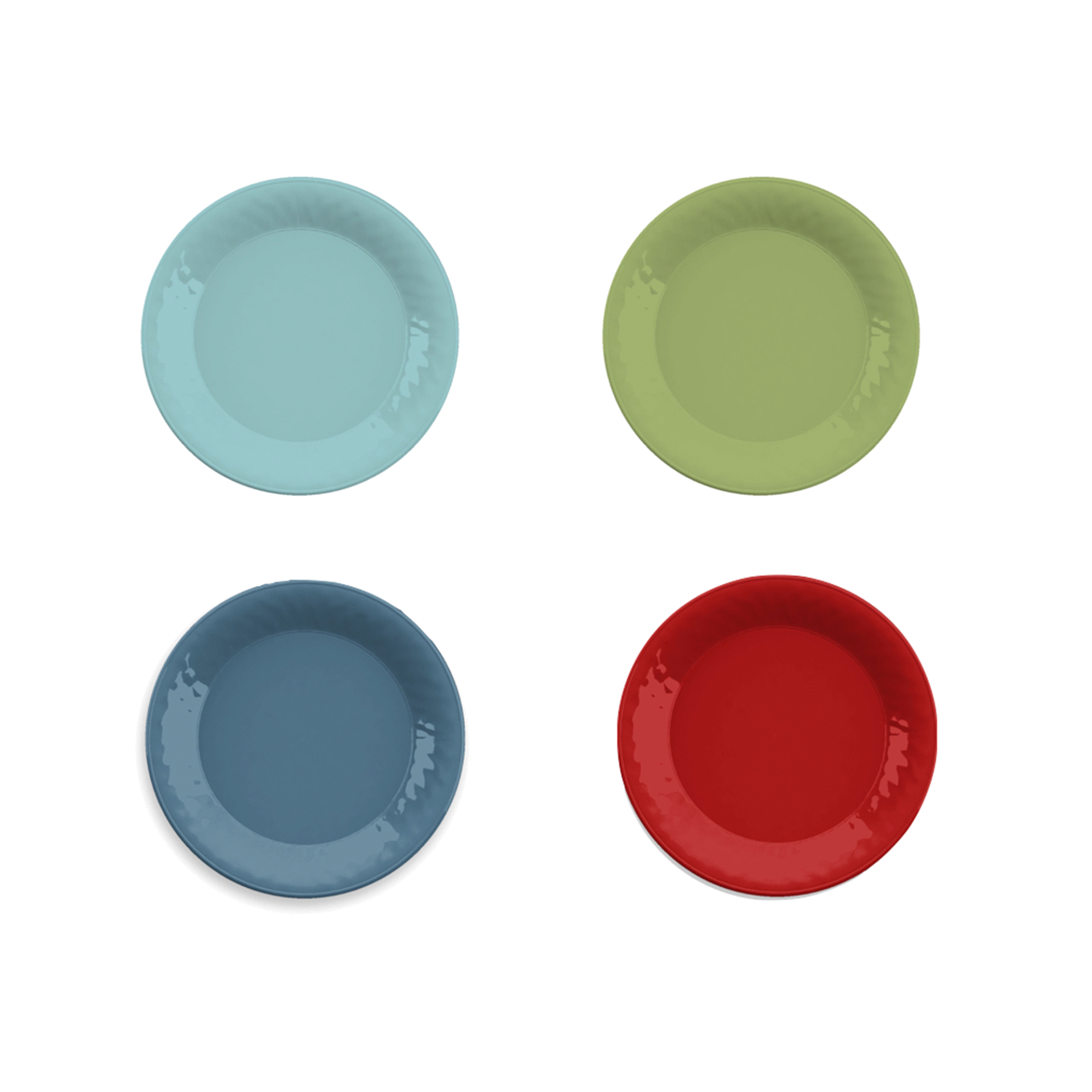 slide 1 of 1, PP Salad Plates - Assorted Colors, 4 ct; 8.5 in