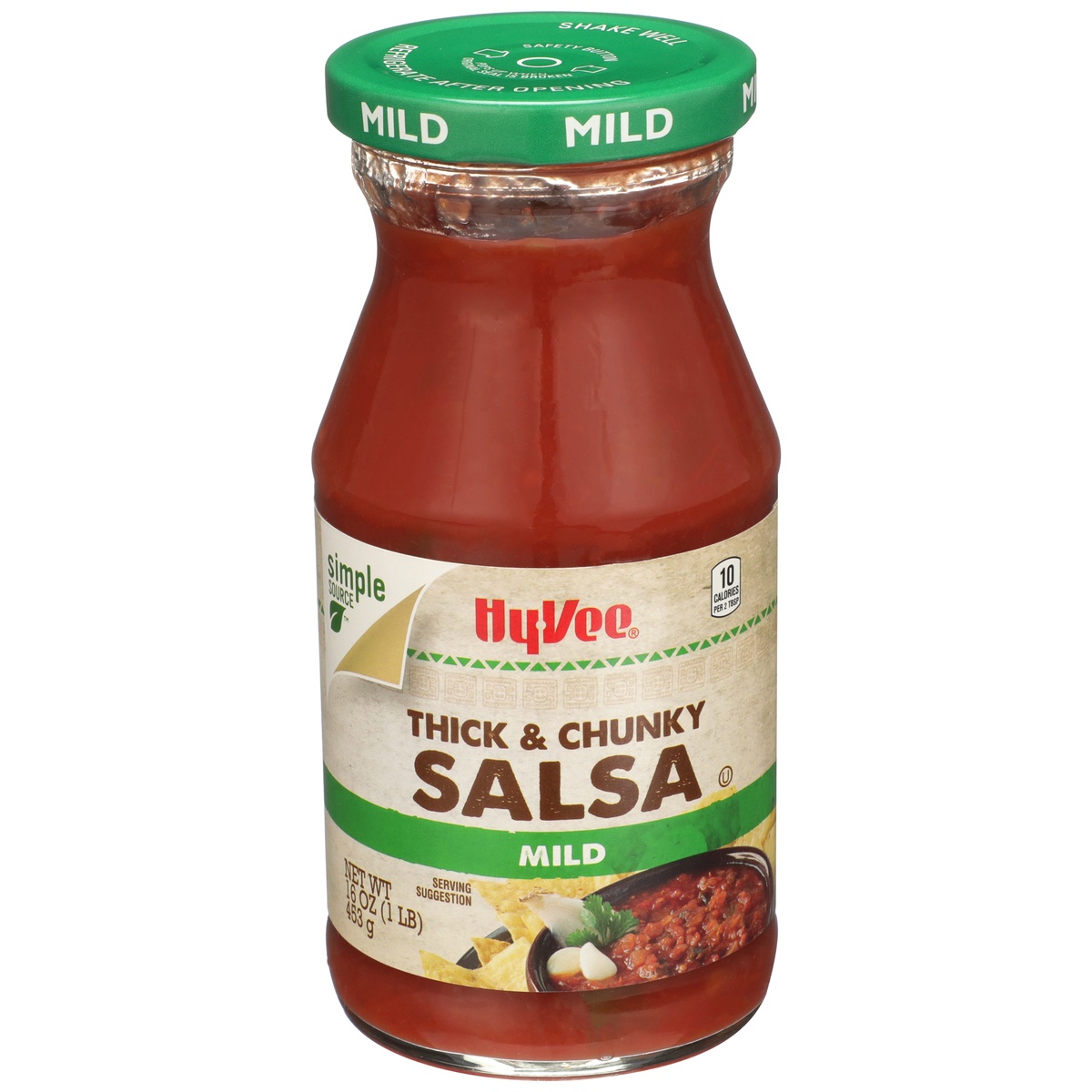 slide 1 of 1, Hy-vee Mild Thick & Chunky Salsa, 16 oz