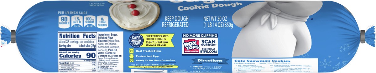 slide 9 of 9, Pillsbury Sugar Cookie Dough, 30 oz, 30 oz