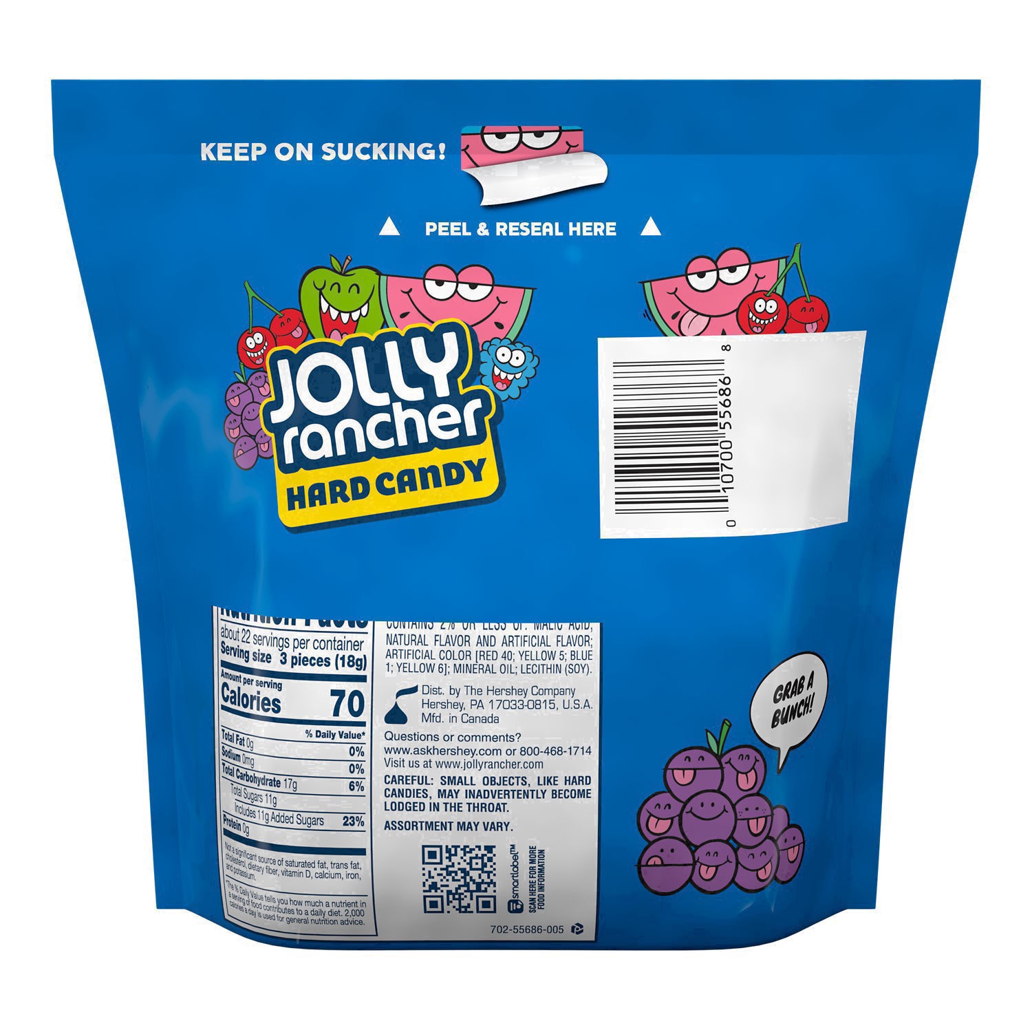 slide 61 of 141, Jolly Rancher Assorted Fruit Flavored Hard Candy Resealable Bag, 14 oz, 14 oz