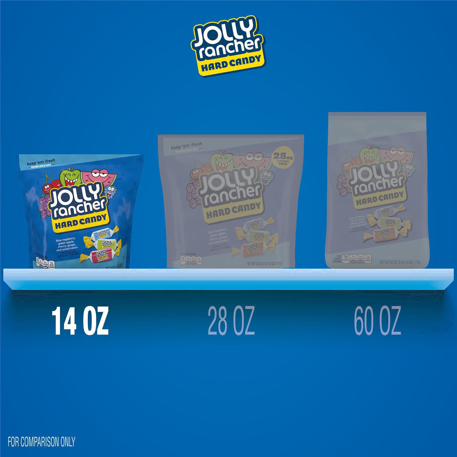 slide 116 of 141, Jolly Rancher Assorted Fruit Flavored Hard Candy Resealable Bag, 14 oz, 14 oz