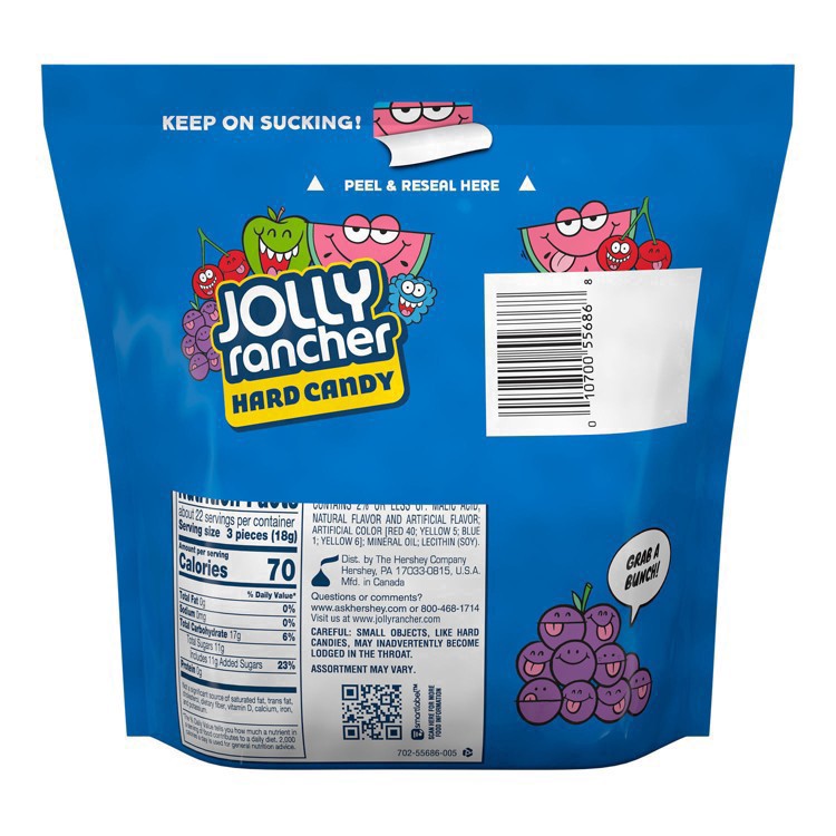 slide 59 of 141, Jolly Rancher Assorted Fruit Flavored Hard Candy Resealable Bag, 14 oz, 14 oz