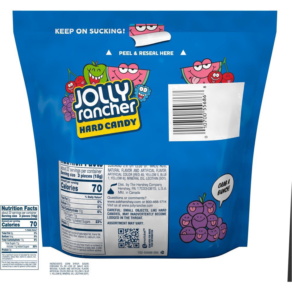 slide 29 of 141, Jolly Rancher Assorted Fruit Flavored Hard Candy Resealable Bag, 14 oz, 14 oz
