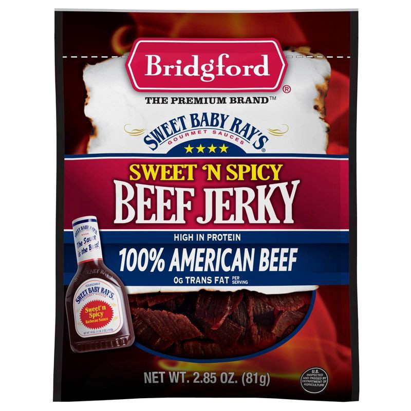 slide 1 of 2, Bridgford Sweet 'N Spicy Beef Jerky 2.85 oz, 2.85 oz