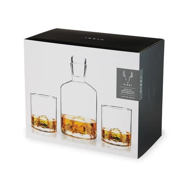 slide 1 of 1, Viski Mountain Decanter And Tumbler Set, 3 ct