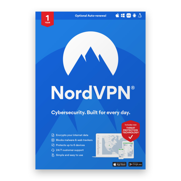 slide 1 of 2, Avanquest Software Nordvpn Internet Security And Privacy, For Pc Or Mac, 6 Devices, 1 Year Subscription, 1 ct