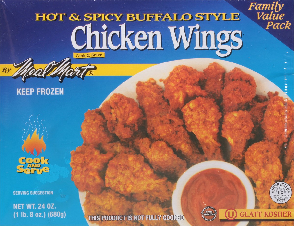 slide 9 of 9, Meal Mart Hot & Spicy Buffalo Style Chicken Wings Family Value Pack 24 oz, 24 oz