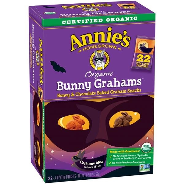 slide 1 of 1, Annie's Homegrown Organic Bunny Grahams Honey And Chocolate Baked Grahm Snacks, 22 ct