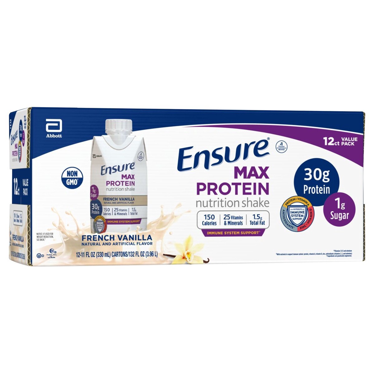 slide 4 of 4, Ensure Max Protein Vanilla Nutrition Shake, 11 oz