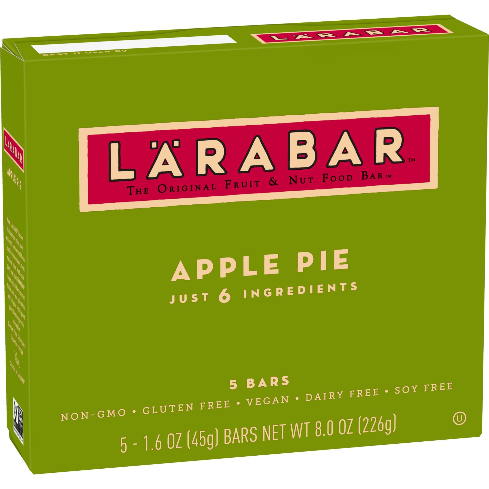 slide 1 of 10, LÄRABAR apple pie fruit nut food bars, 5 ct