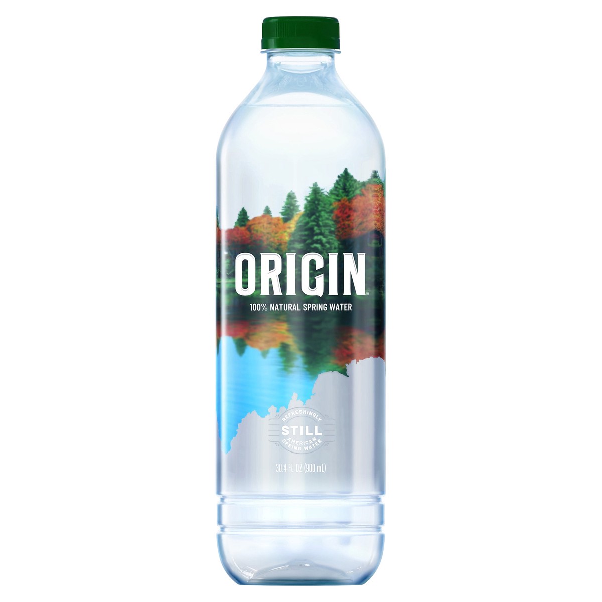 slide 1 of 22, Poland Spring Origin, 100% Natural Spring Water, 900mL recycled plastic bottle, 30.4 oz