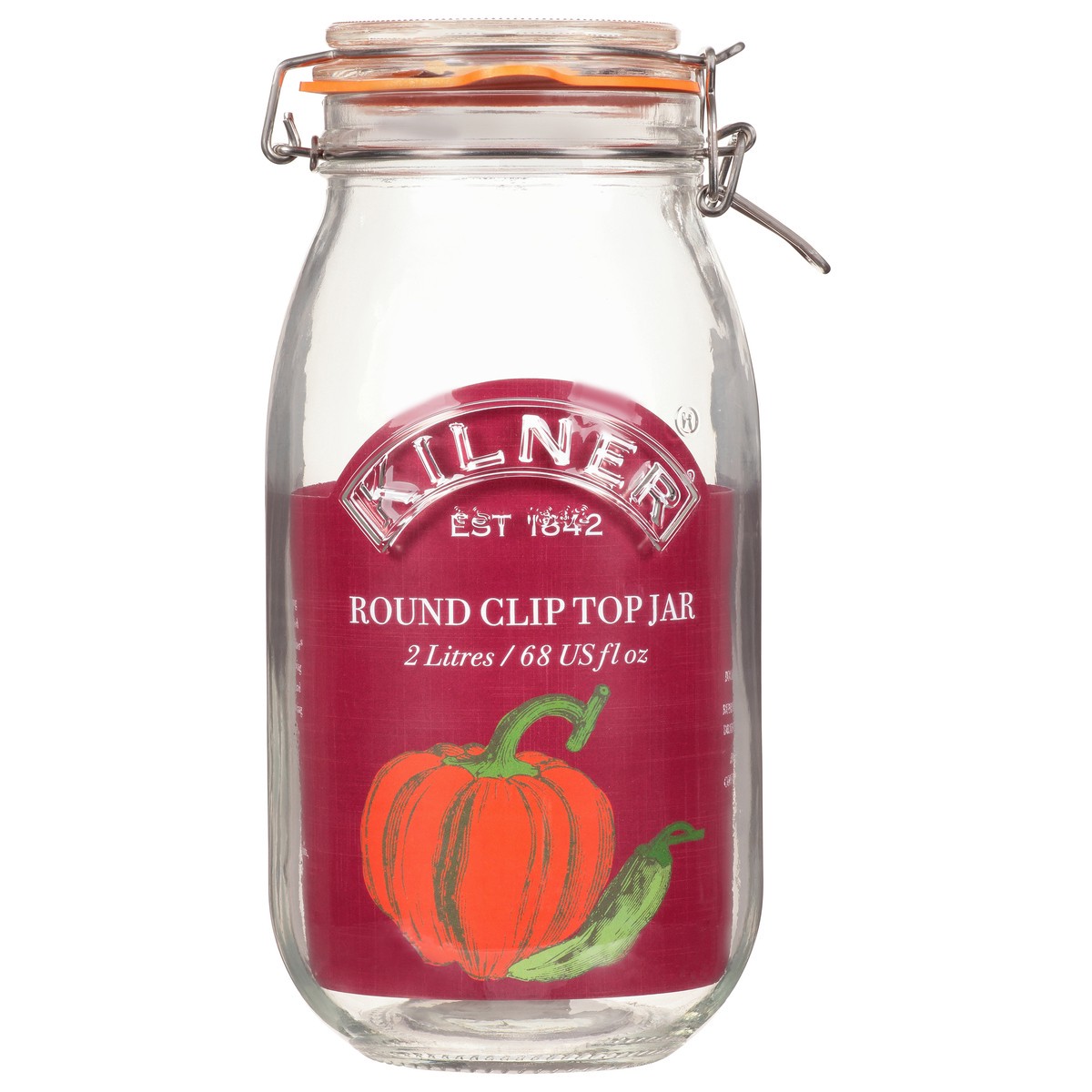 slide 4 of 10, Kilner 68 Ounce Round Clip Top Jar 1 ea, 1 ct