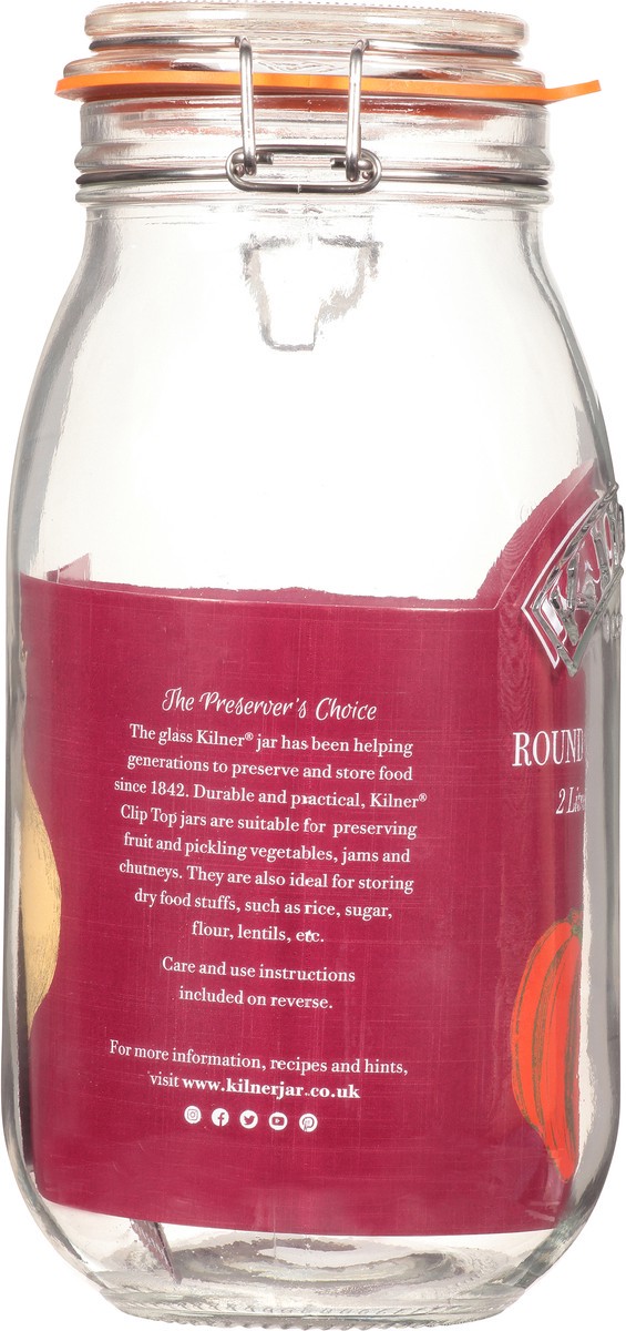 slide 7 of 10, Kilner 68 Ounce Round Clip Top Jar 1 ea, 1 ct