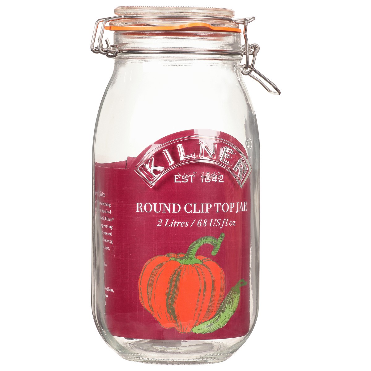 slide 9 of 10, Kilner 68 Ounce Round Clip Top Jar 1 ea, 1 ct