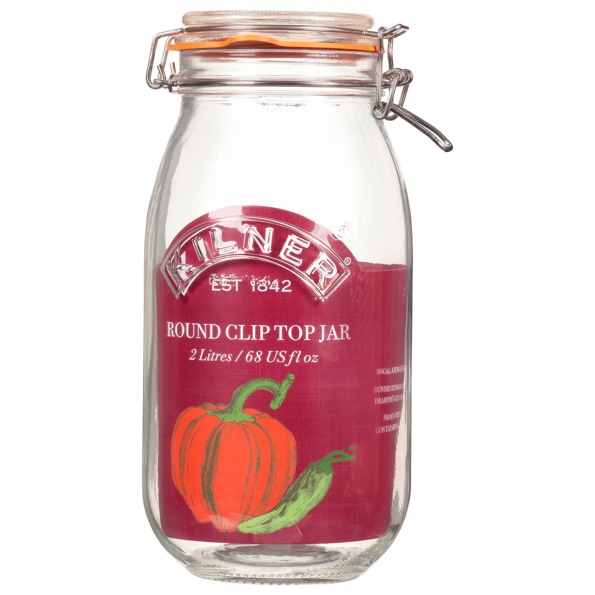 slide 10 of 10, Kilner 68 Ounce Round Clip Top Jar 1 ea, 1 ct